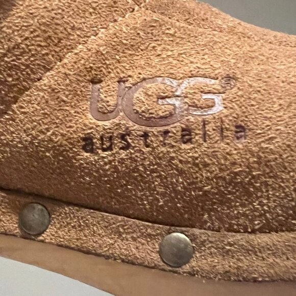 UGG Kalie Clog, UGG Australia Clog, UGG Clog, Sheepskin Lined, Tan Clog Size 10 - Picture 3 of 8